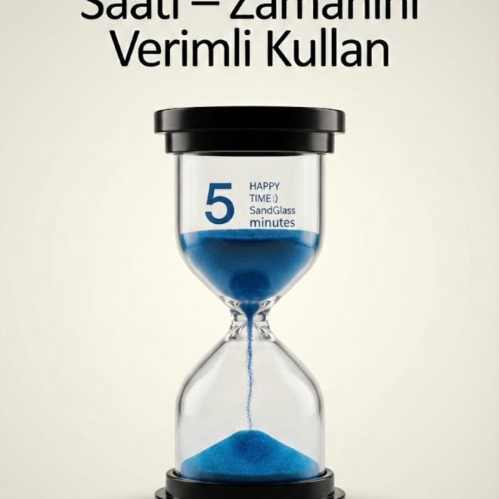 ® Yeni Ürün 5 Dakikalık Kum Saati ZamanlayıcıMAVİ Dekoratif Masa Saati 4 Renk Seçeneği